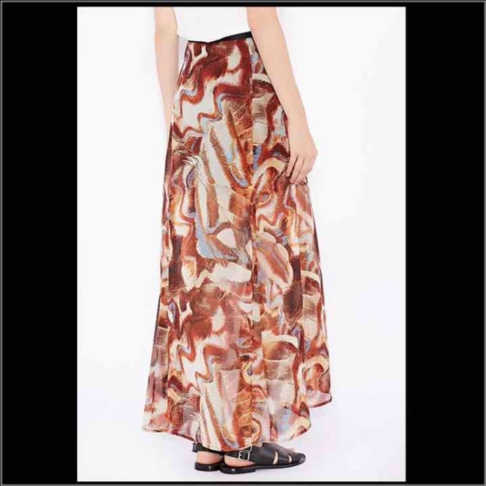 NWT TopShop Brown Moth Wing Maxi Skirt